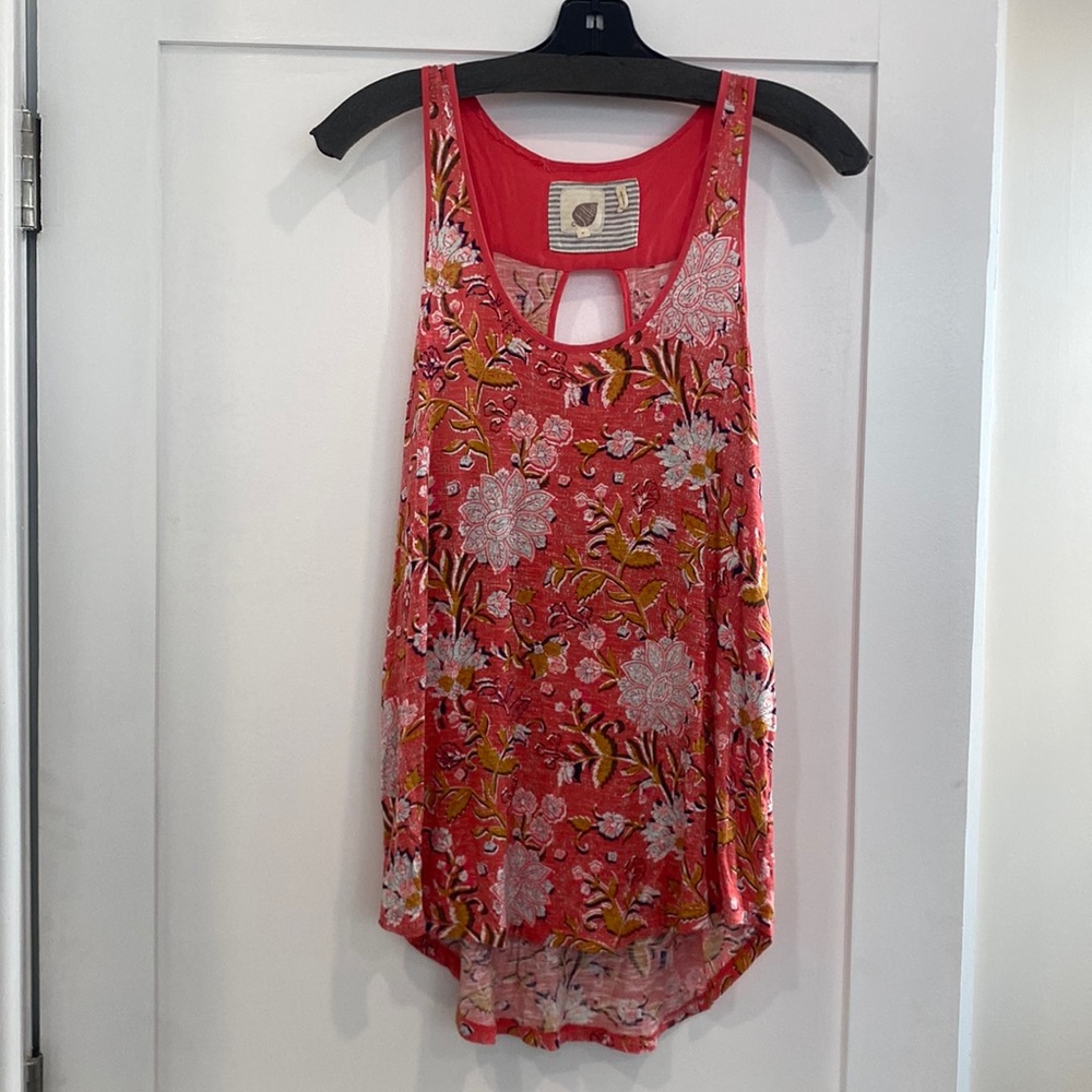 Pink floral tunic